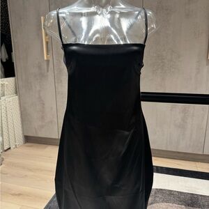 Sleek Black Backless Dress